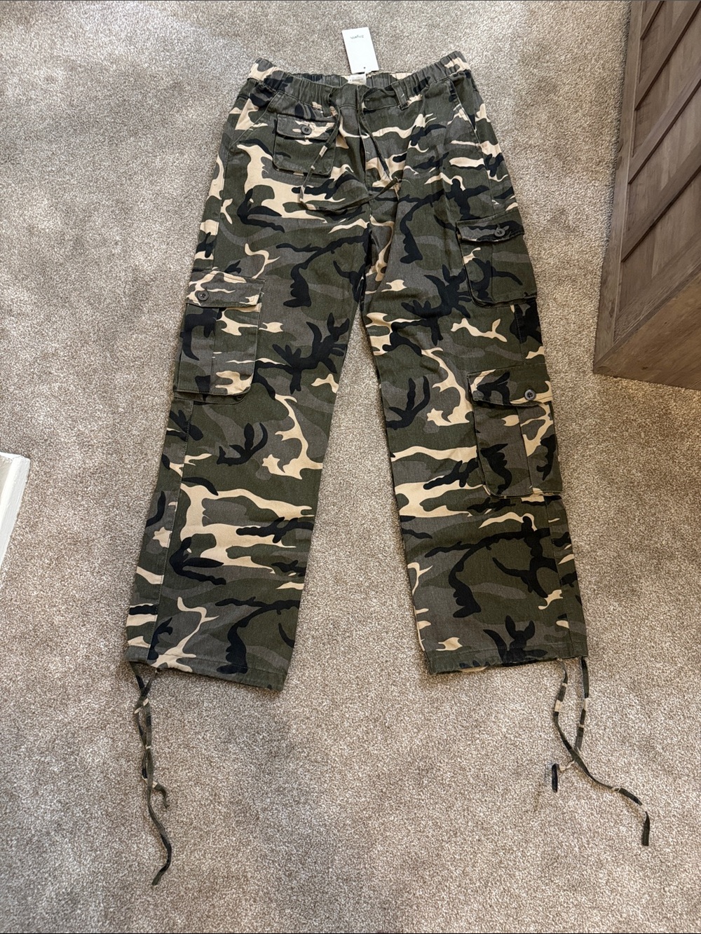 Men's Camo Cargo Pants - Green Camo